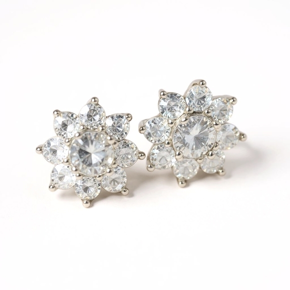 GRA Moissanite 1ct Total Sterling Silver Earrings